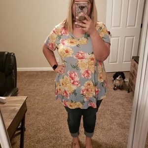 Floral Tunic Shirt 2XL
